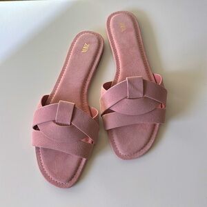 Zara pink slides
